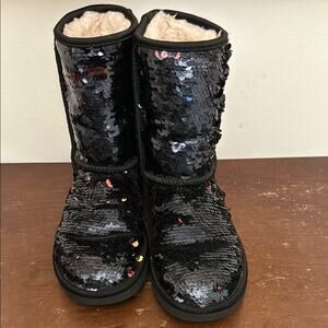 UGG | Black Sequin Boots Size 5